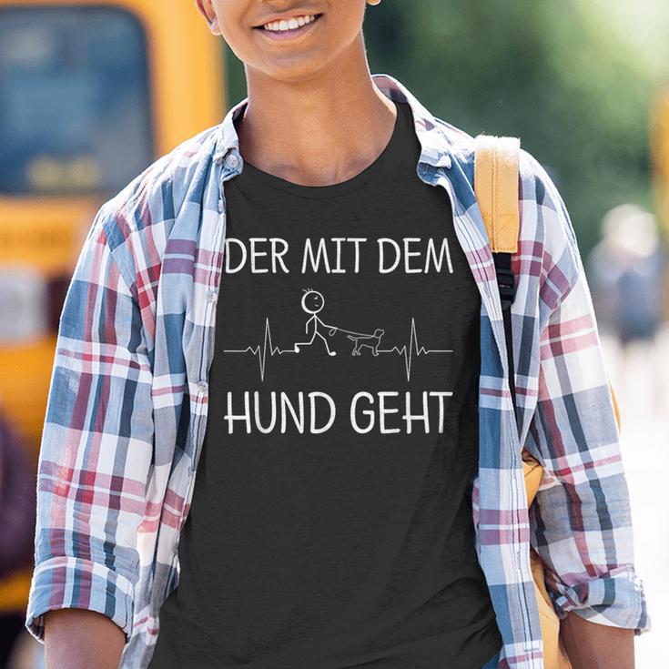 Der Mit Dem Hund Geht Hunde Heartbeat Dog Lovers S Kinder Tshirt