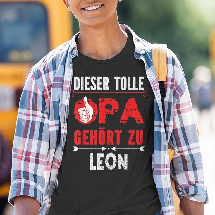 Dieser Tolle Opa Gegehört Zu Leon Opi German Langu Kinder Tshirt