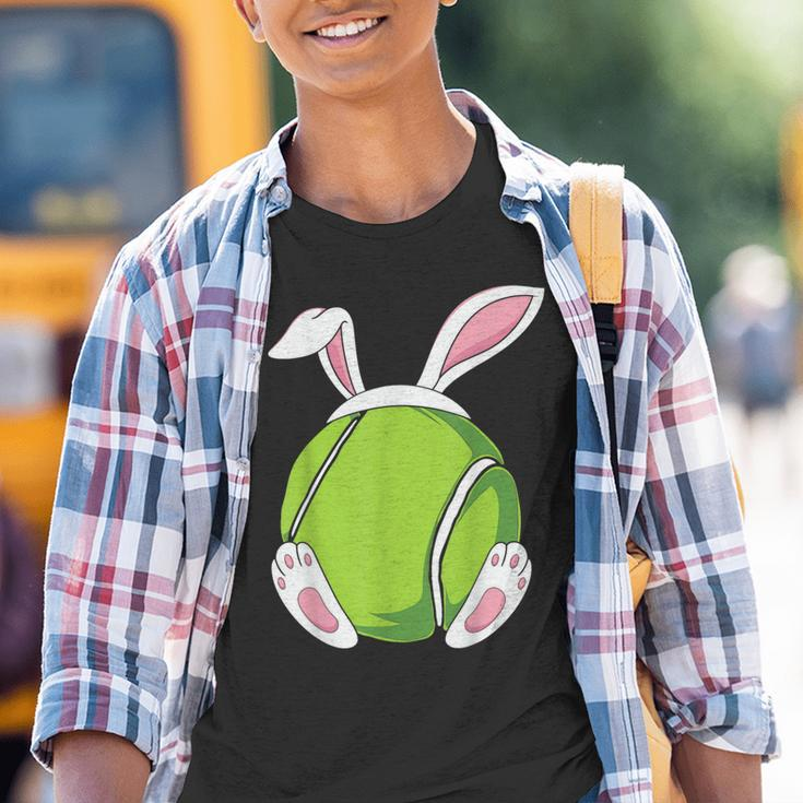 Easter Bunny Tennis Easter Tennis Rabbit Ears Kinder Tshirt