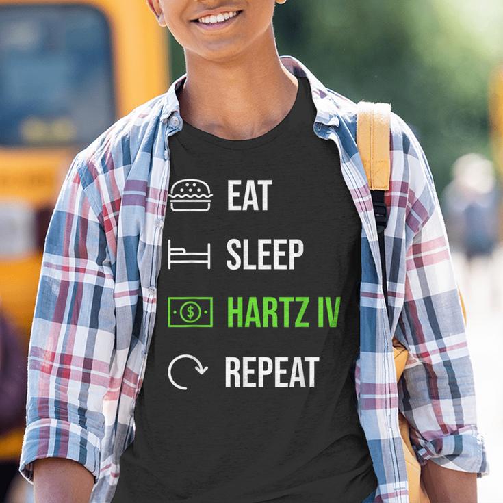 Eat Sleep Hartz 4 Repeat Kinder Tshirt