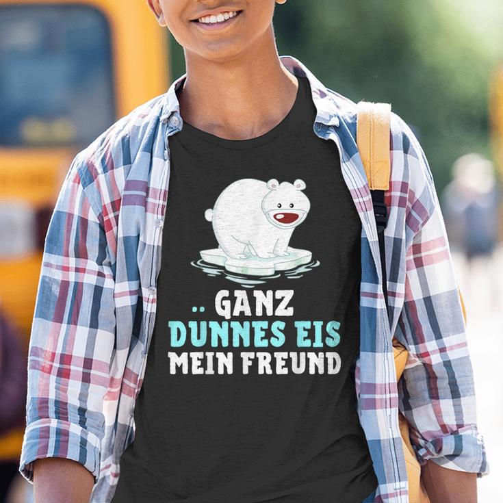 Eisbär Ganz Dünnes Eis Mein Freend Kinder Tshirt