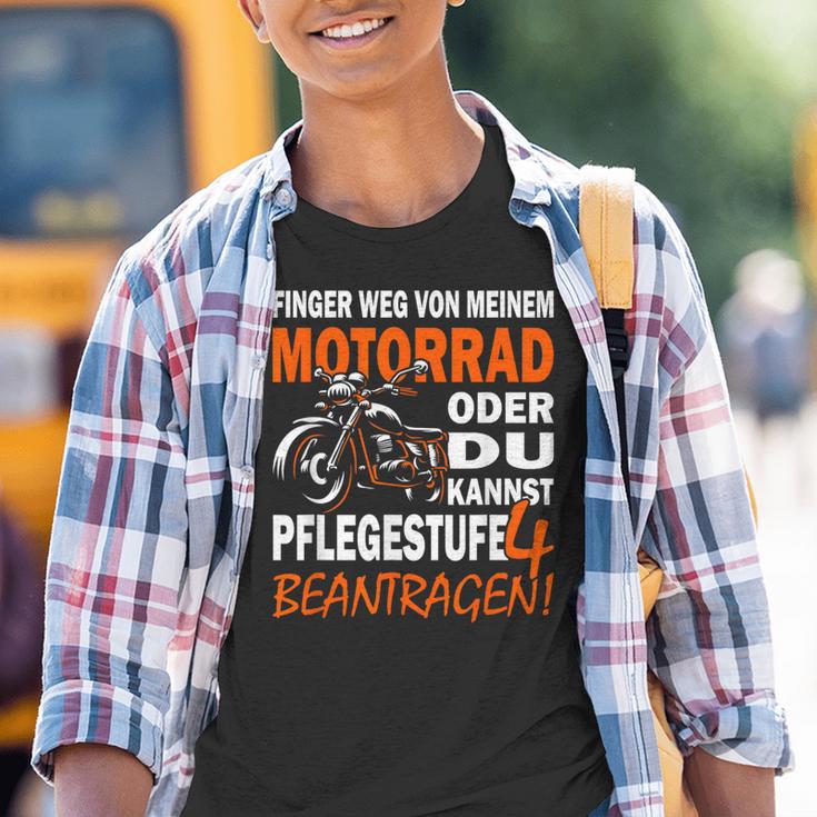 Finger Weg Von Mein Motorrad Motorcycle Rider & Biker S Kinder Tshirt