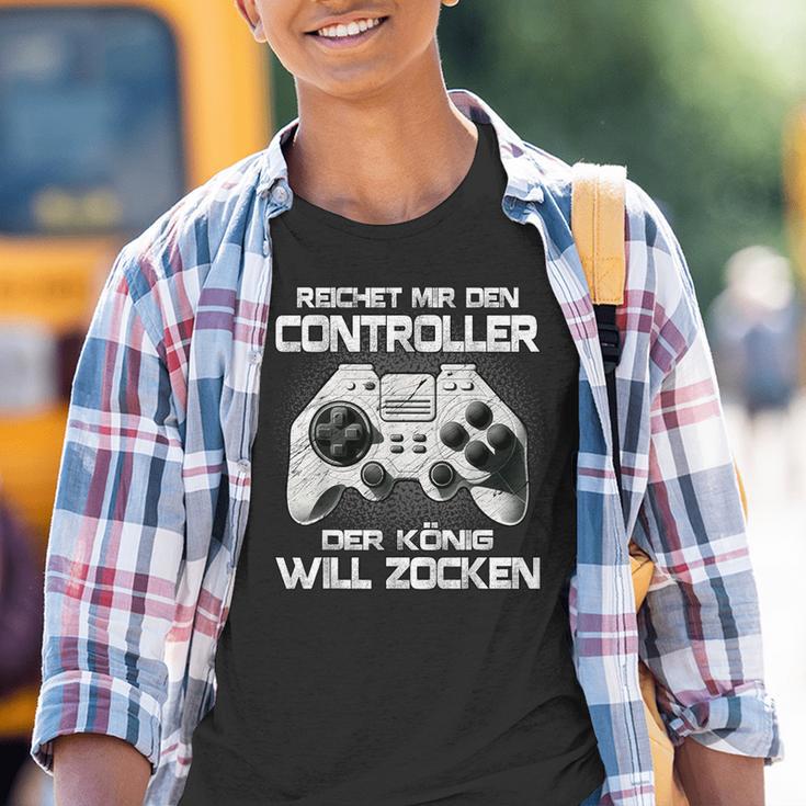 Gamer Reichet Mir Den Controller Der König Will Zocken Kinder Tshirt