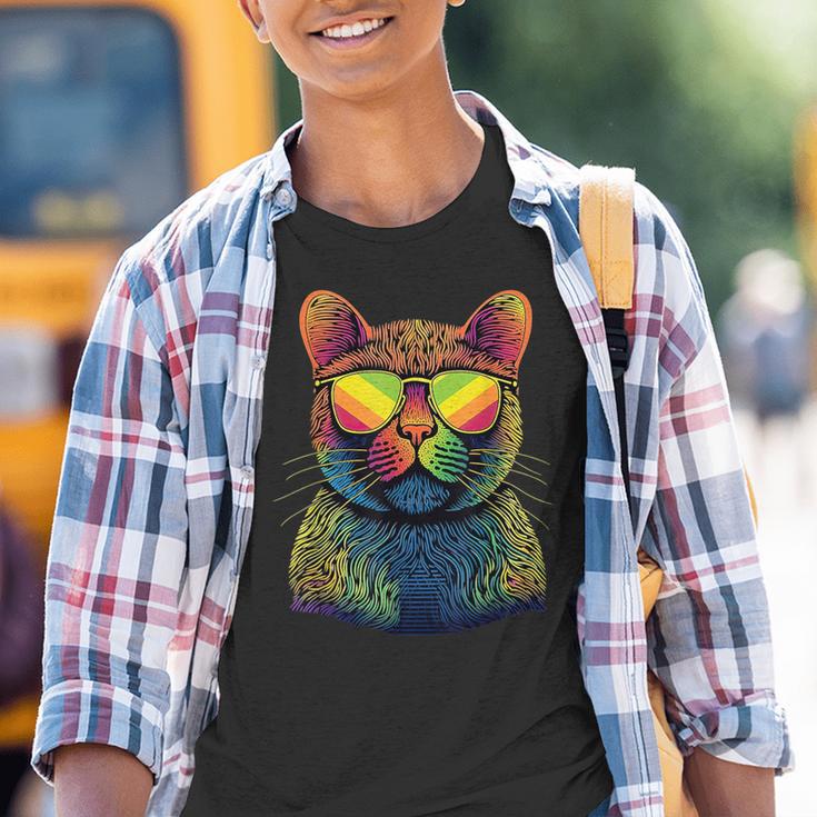 Gato Colorido Gatito Cool Catlover Camiseta niño