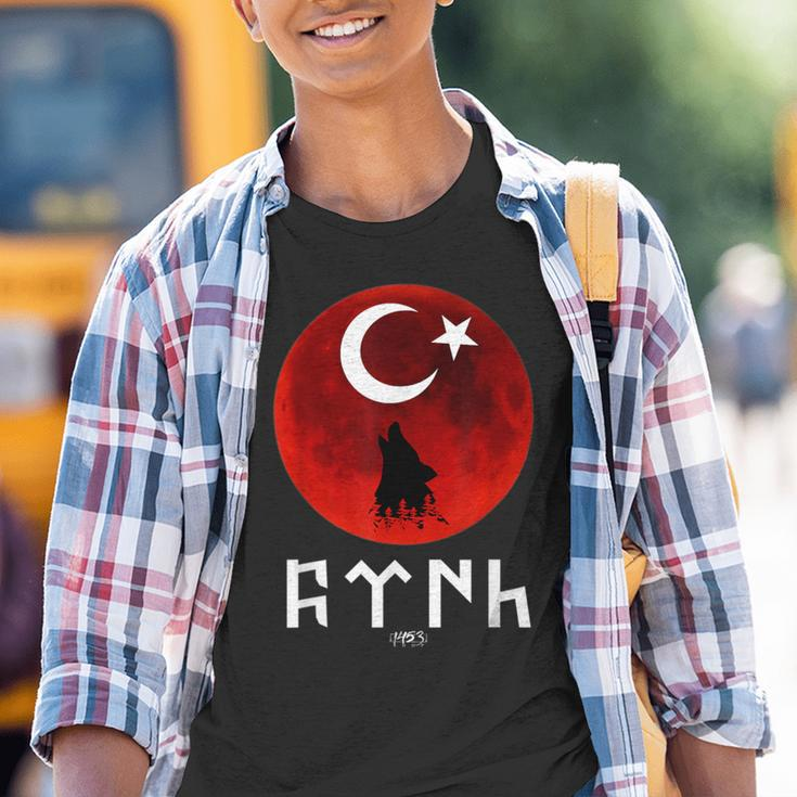 Göktürk Ayyildiz Turkey Flag Turkey Bayrak Bozkurt Tengri S Kinder Tshirt