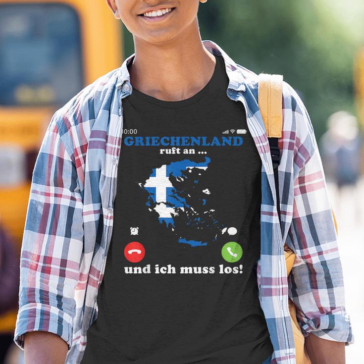 Greece Flag Greece Ruft An Ich Muss Los Greek Kinder Tshirt