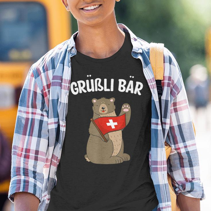 Grüßli Bear Swiss Grüezi Grizzly Bear Kinder Tshirt