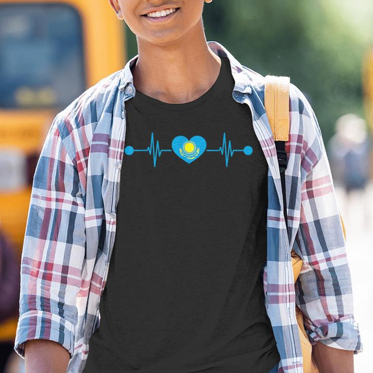 Heartbeat Kazakh Kazakhstan Kinder Tshirt