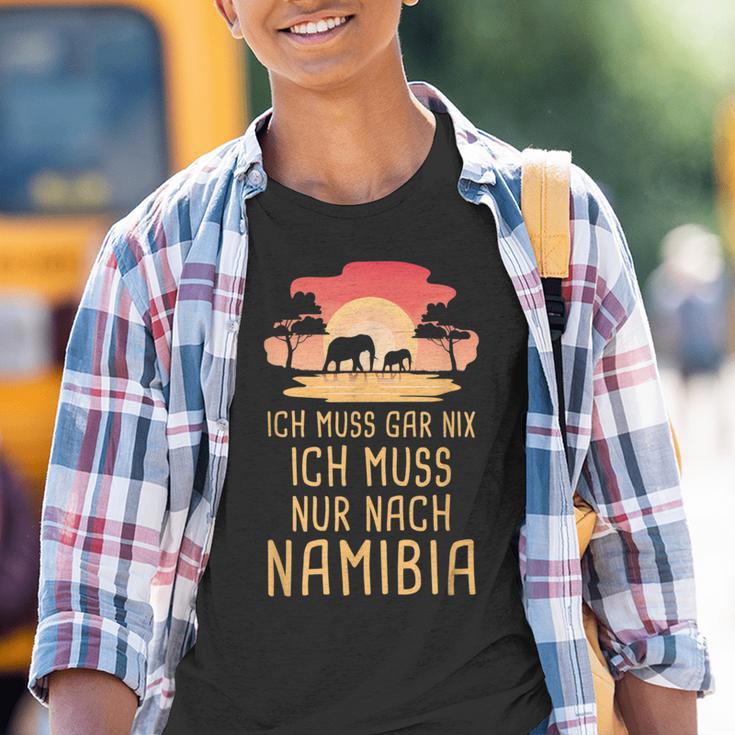 Ich Muss Gar Nix Ich Muss Nur Nach Namibia Africa Safari Kinder Tshirt