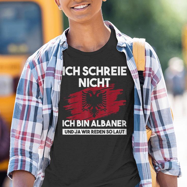 Ich Schreie Nicht Ich Bin Albaner Albanian Eagle Kinder Tshirt