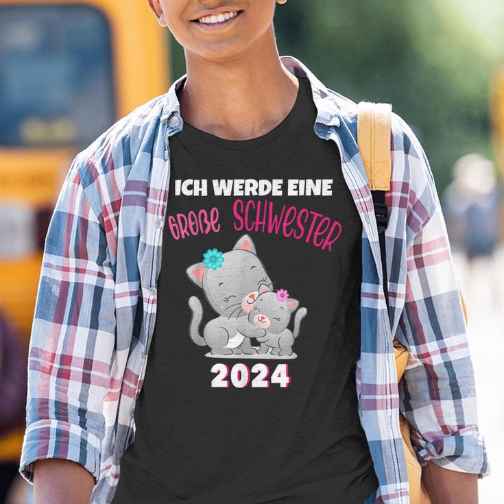 Ich Werde Eine Große Schwester 2024 Cat Kinder Tshirt