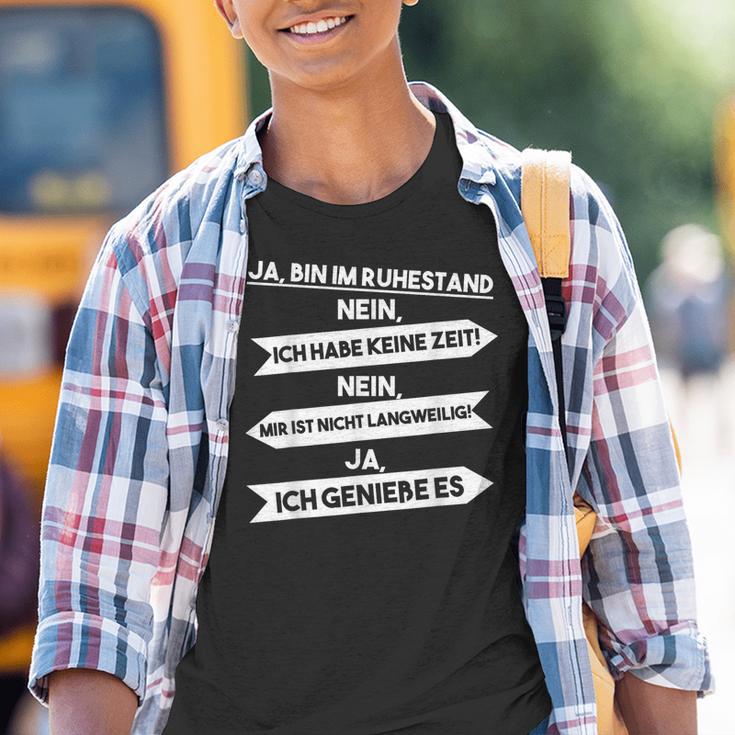 Ja Ich Bin Im Ruhestand Kinder Tshirt