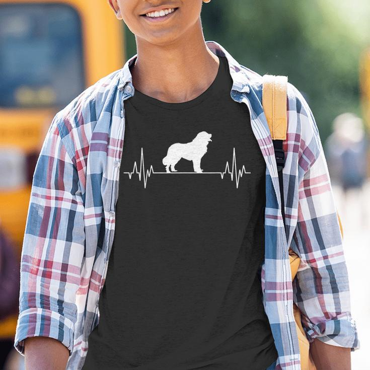 Landseer Heartbeat Ecg Dog Kinder Tshirt