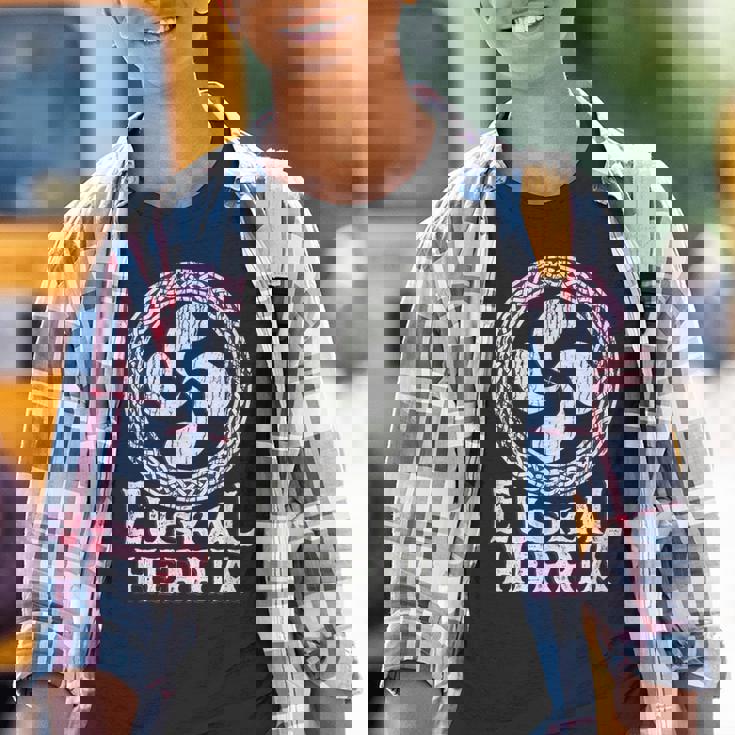 Lauburu Estilo Tribal Ligeramente Desgastado Camiseta niño