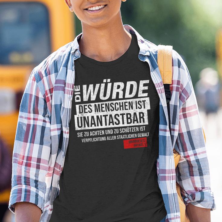 Basic Law Article 1 Die Zürde Des Menschen Ist Unantastbar Kinder Tshirt