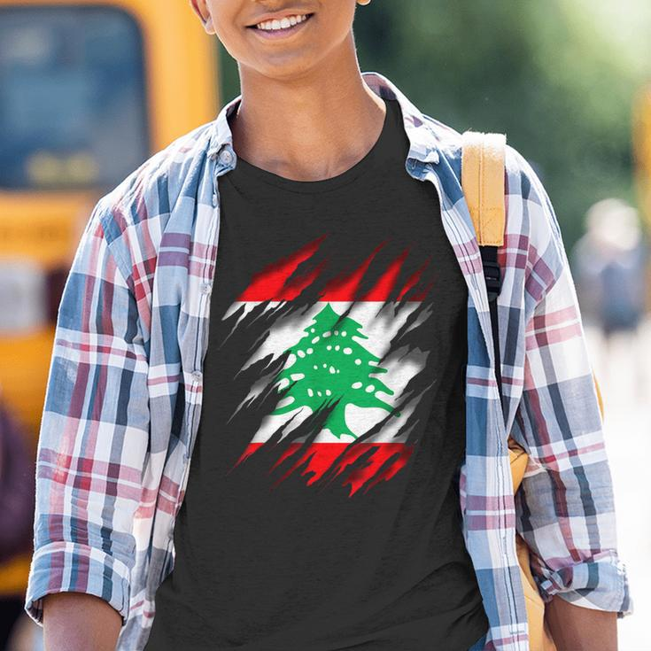 Lebanese Flag S Kinder Tshirt
