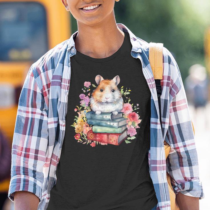 Lesebücher Buchliebhaber Hamster Und Aquarell Bücher Kinder Tshirt