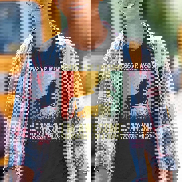 Los Caballos Son Increíbles Yo Soy Impresionante Por Lo Tanto Soy Un Caballo Camiseta niño