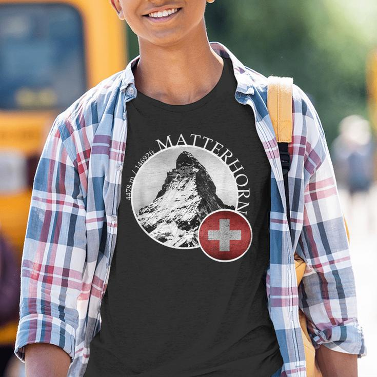Matterhorn Zermatt Switzerland Alps Kinder Tshirt