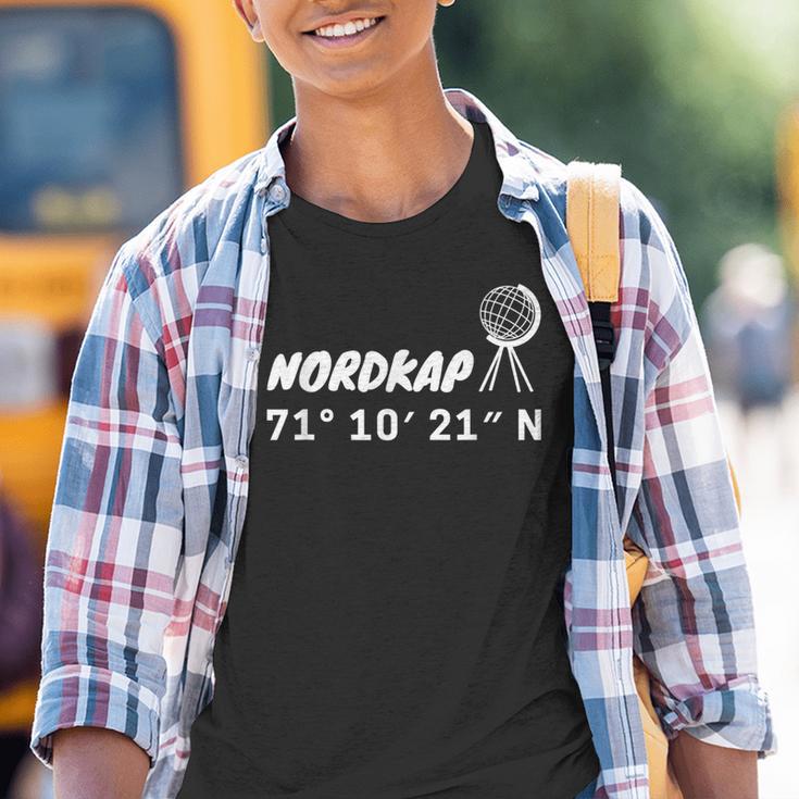 Nordkap Coordinates Kinder Tshirt