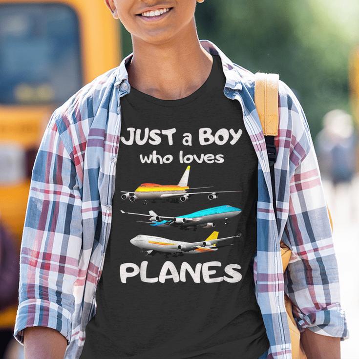 Nur Ein Junge Der Aerplanes Liebe Toddler Pilot Plane Kinder Tshirt