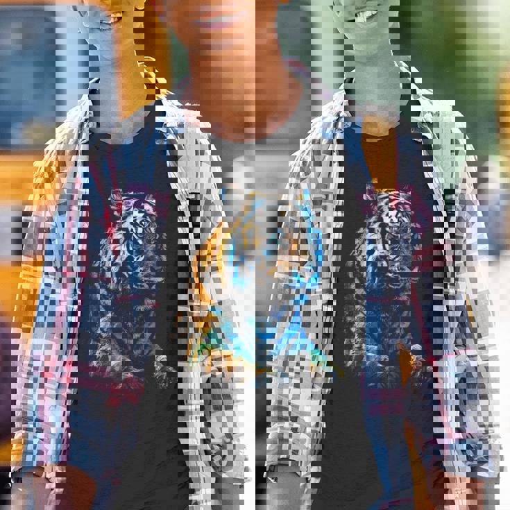 Obra De Arte De Tigre Animal Arte Camiseta niño