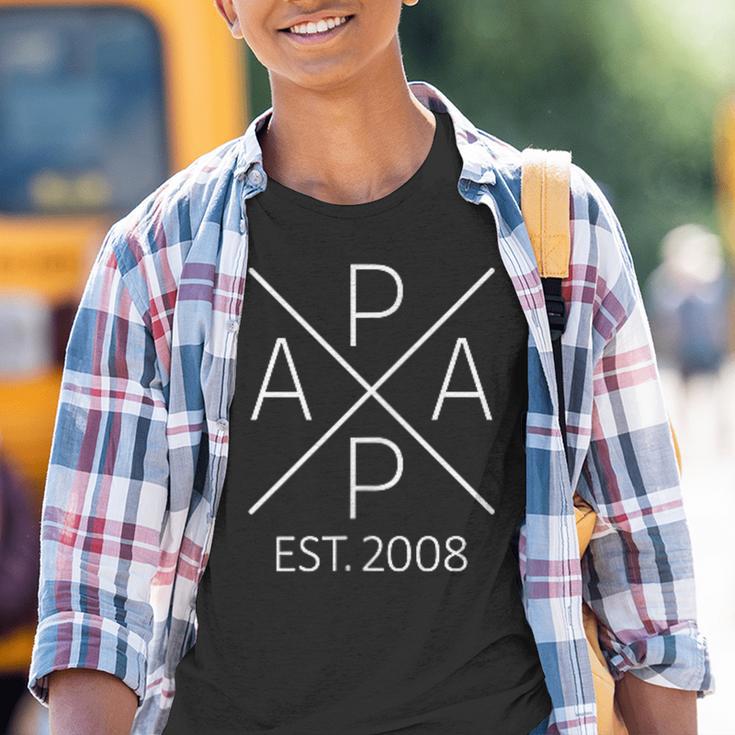 Papa Est 2008 Papa Seit 2008 Papa 2008 Kinder Tshirt