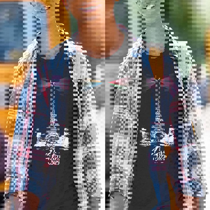 Paris Tour Eiffel Lumières Phare Souvenirs Evénements France Youth T-shirt