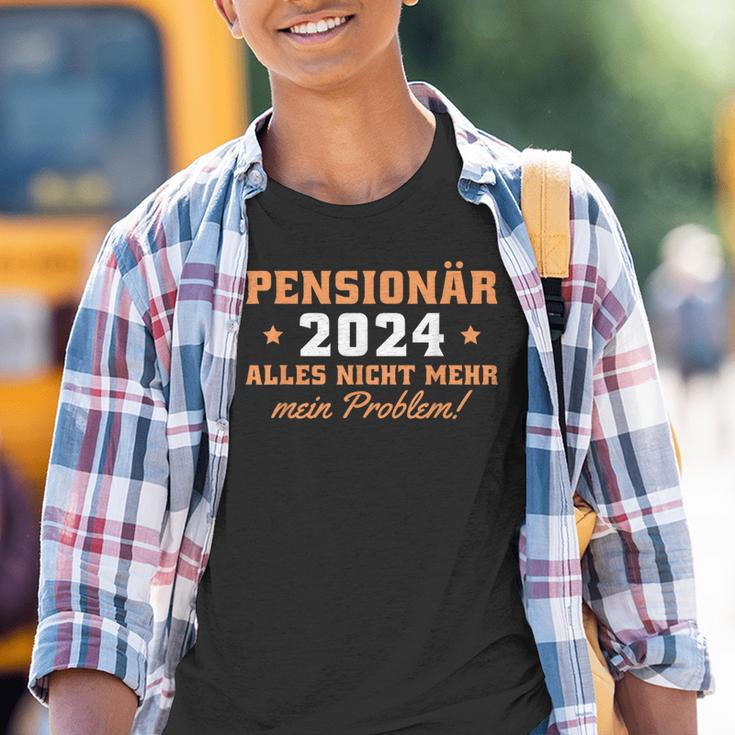 Pensionär 2024 Nicht Mein Problem Rentner Kinder Tshirt