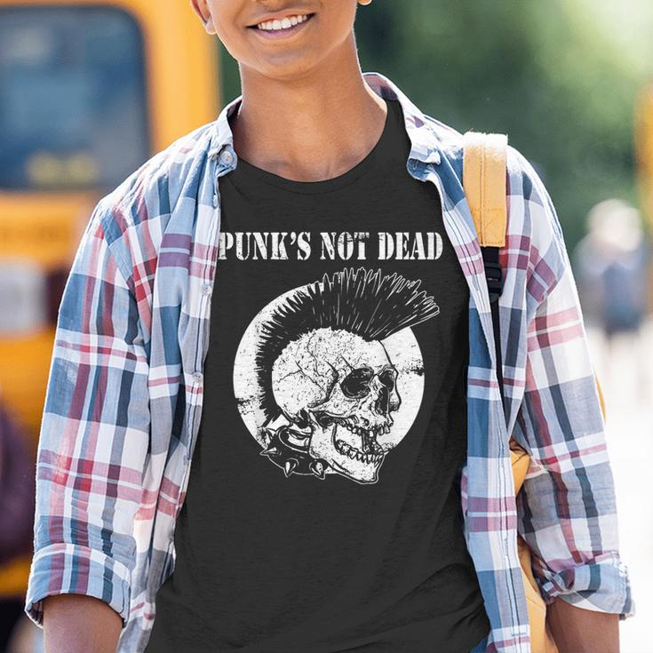 Punk's Not Dead Punker Punk Rock Concert Skull S Kinder Tshirt