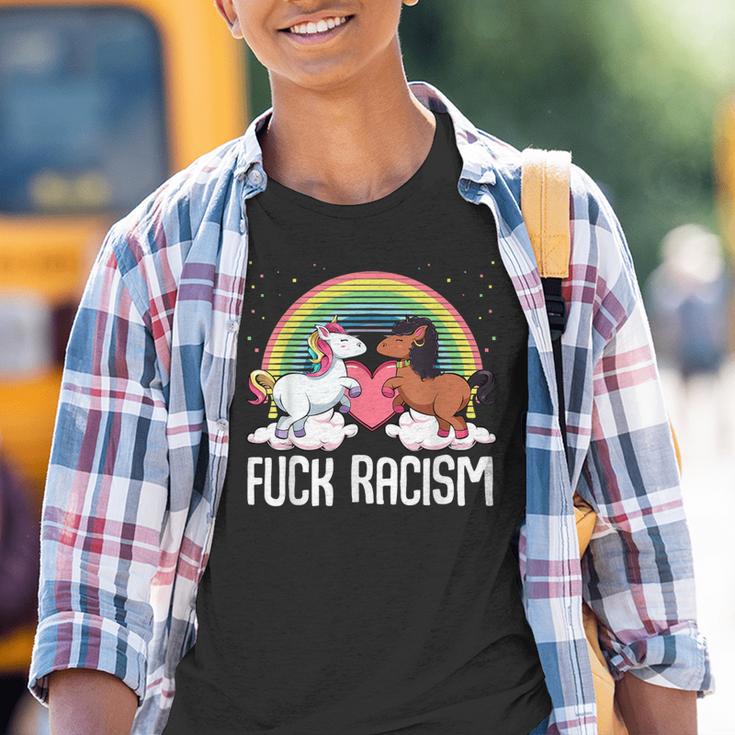 Racism Unicorn Anti Racism Kinder Tshirt