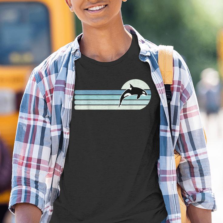 Retro Orca Whale Kinder Tshirt