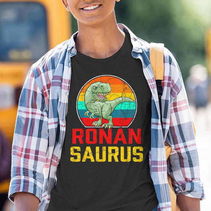Ronan Saurus Family Reunion Last Name Team Custom Youth T-shirt