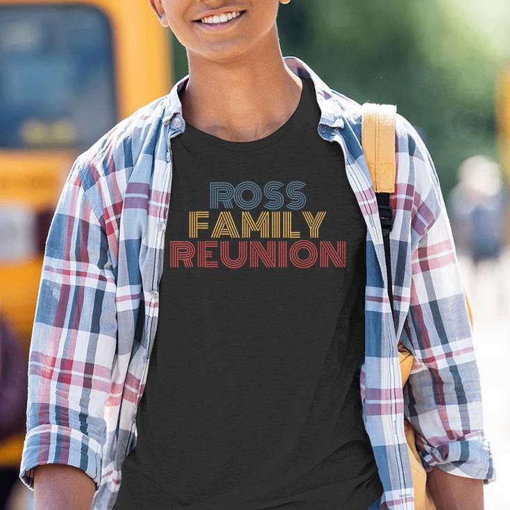 Ross Family Reunion Surname Personalized Name Retro Youth T-shirt