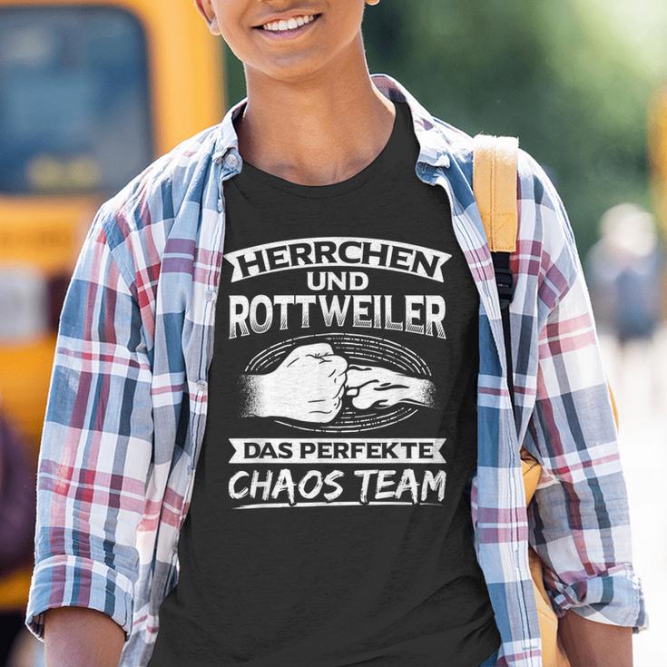 With Rottweiler Chaos Team Rottweiler Kinder Tshirt