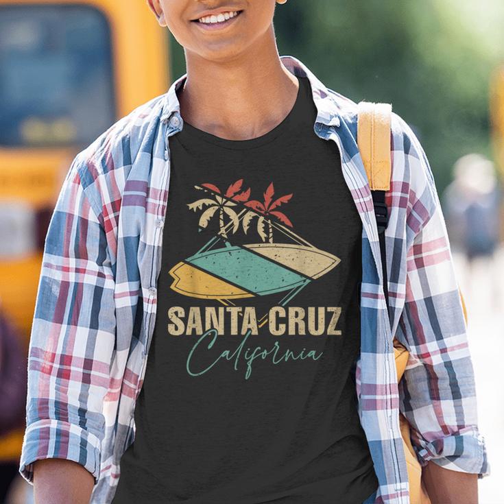 Santa Cruz Ca California Surfboard Kinder Tshirt