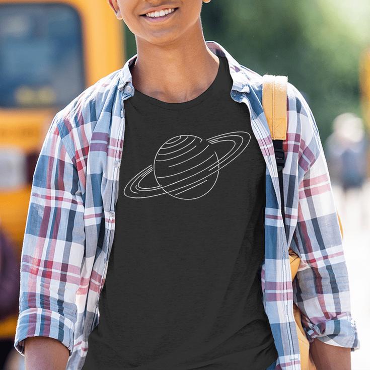 Saturn-Linienkunst Kinder Tshirt