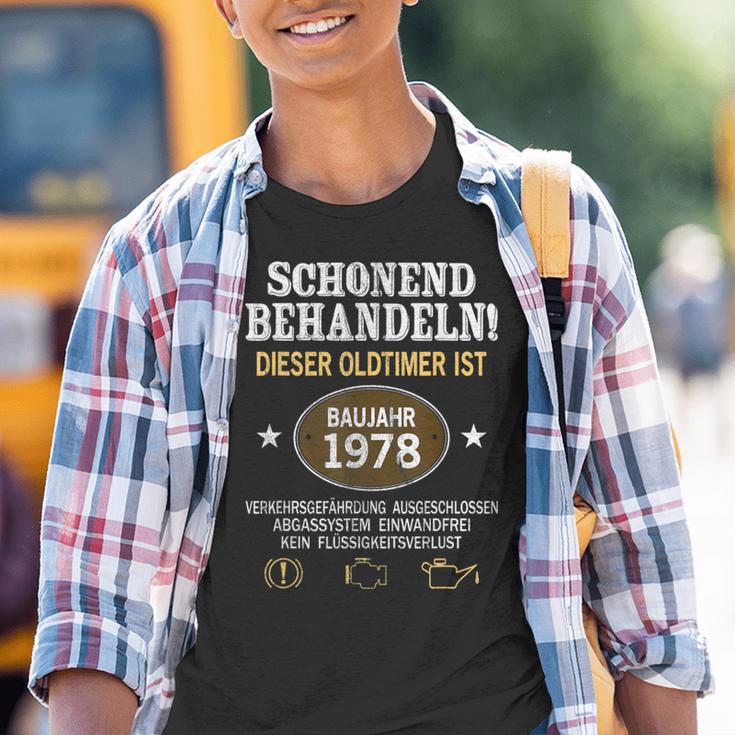 Schonend Behandeln Oldtimer Year Of Manufacture 1978 Born Birthday Kinder Tshirt