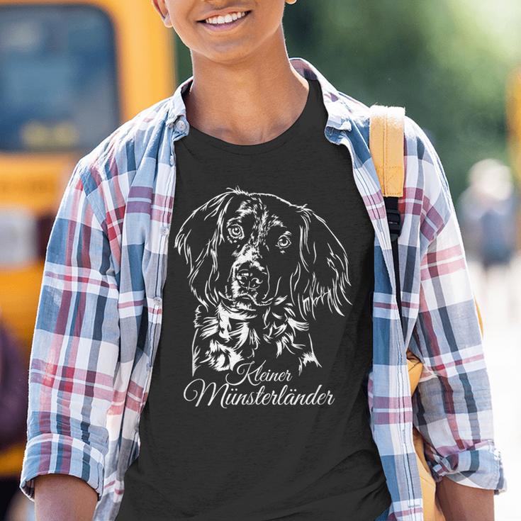 Small Münsterländer Dog Portrait Hunting Dog Kinder Tshirt