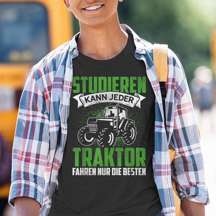 Studier Kann Jeder Traktor Fahren Nur Die Beste Farmer Kinder Tshirt