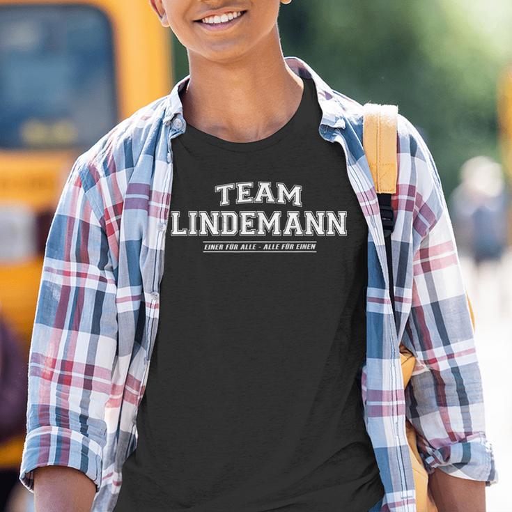 Team Lindemann Stolze Familie Surname Kinder Tshirt