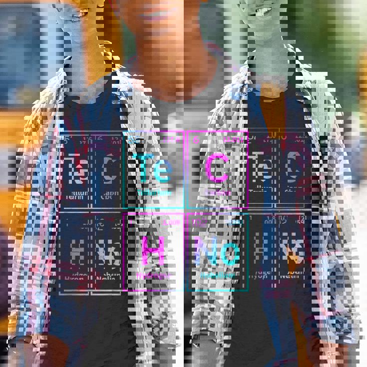 Techno Sintetizador Químico Rave Music Edm Music Festival Camiseta niño