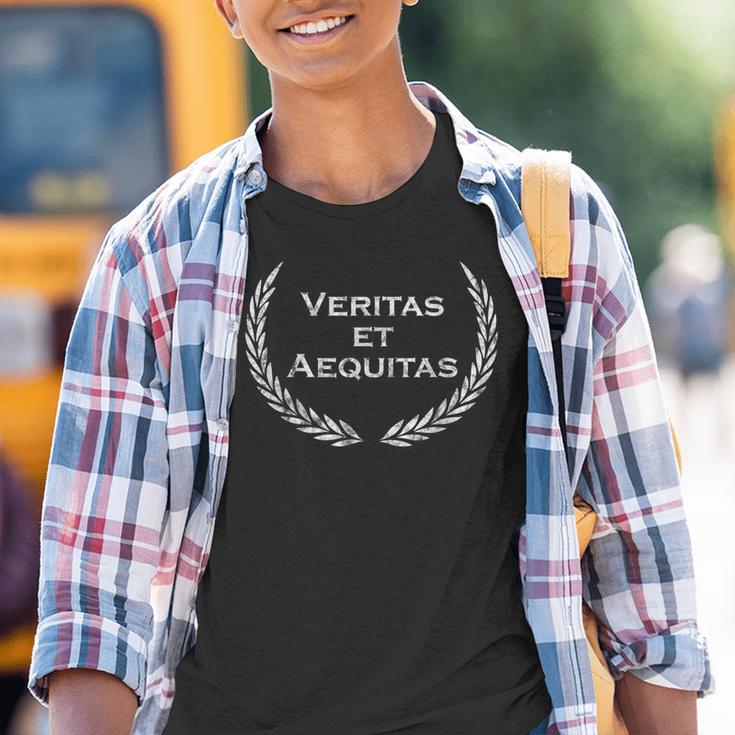 Veritas Et Aequitas Latin Slogan Latin Kinder Tshirt