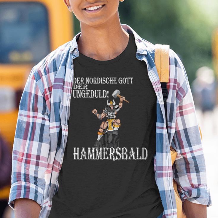 Viking Nordic God Of Impatience Hammersbald Fighter Kinder Tshirt