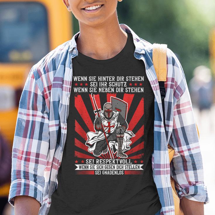 Wenn Sie Hinter Dir Stehen Crusader Knight Templar Costume Kinder Tshirt