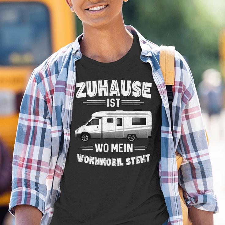 Zuhause Ist Wo Mein Caravan Steht Campingplatz Geboren Kinder Tshirt