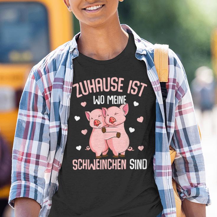 Zuhause Ist Wo Meine Schweinchen Sind Landwirt Schwin Kinder Tshirt