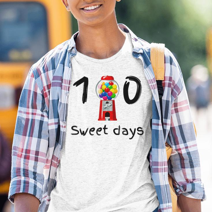 100 Süße Schultage Kaugummiautomat Lehrerin Studentin Kinder Tshirt