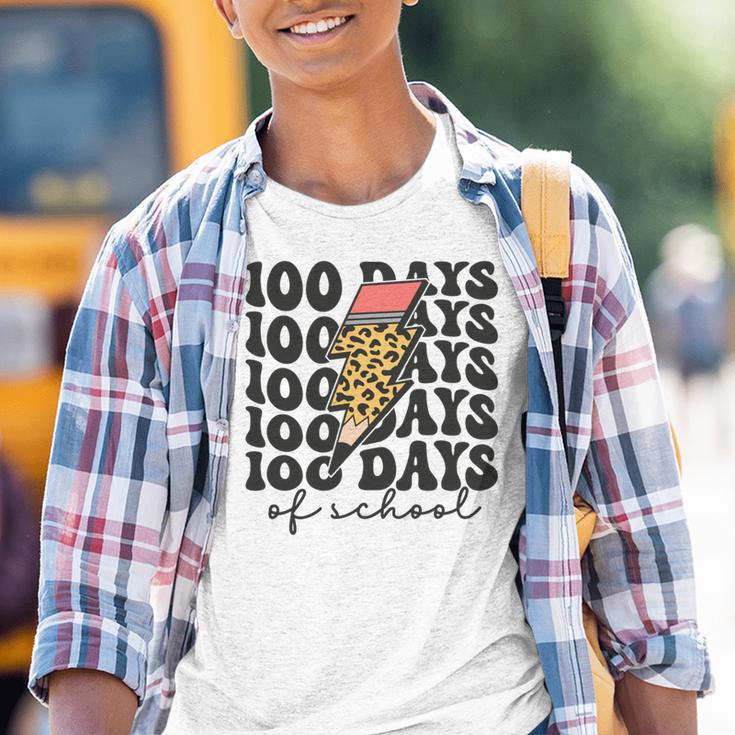 100 Tage Schule Lightning Bolt Pencil 100 Tag Für Lehrer Kinder Tshirt