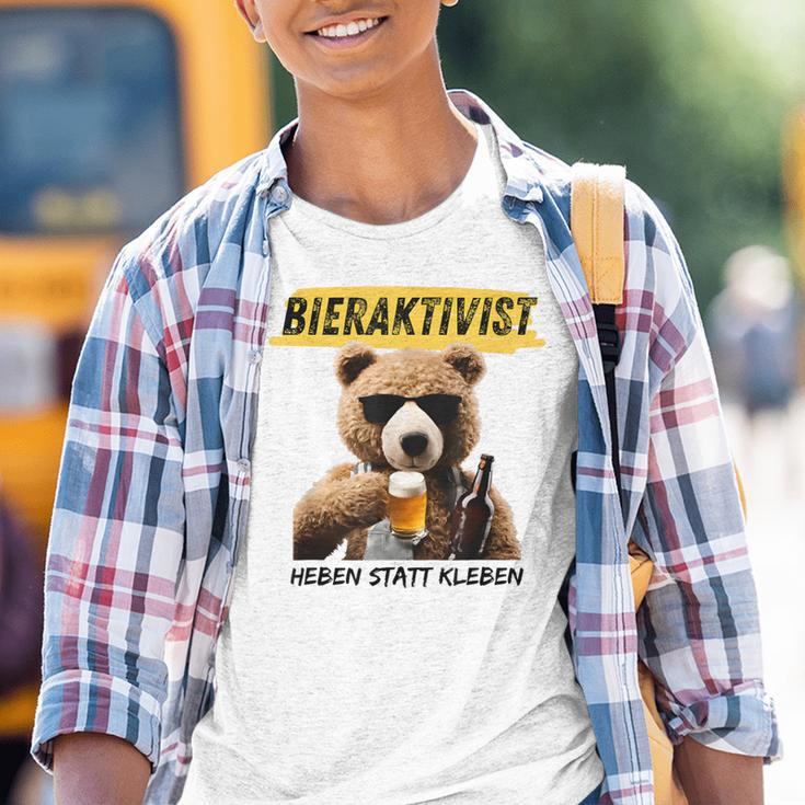 Bieraktivist Heben Statt Kleben Kinder Tshirt